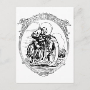 Vintage Motorrad- Vatertag-Geburtstag Postkarte