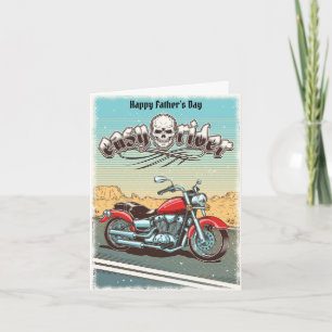 Vintage-Motorrad zum Vatertag Karte