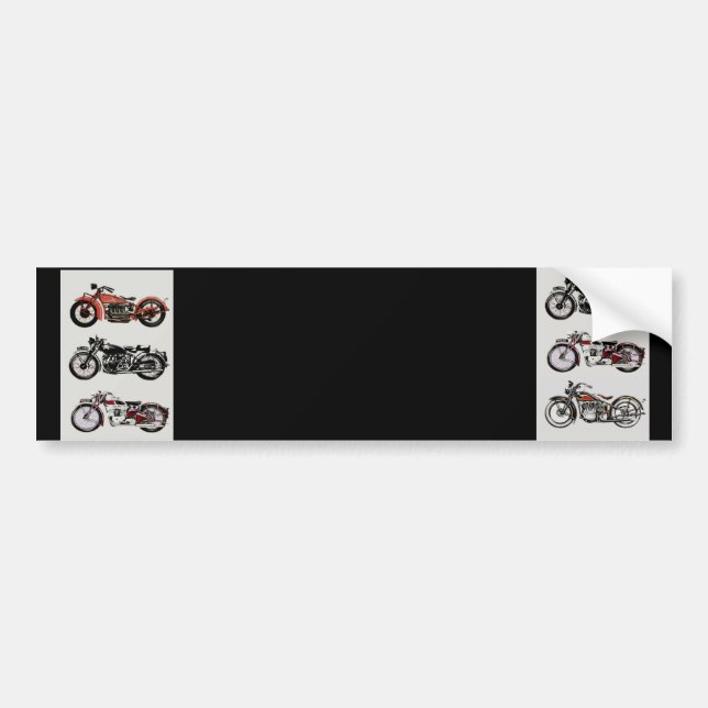 VINTAGE MOTORRÄDER AUTOAUFKLEBER (Vorne)