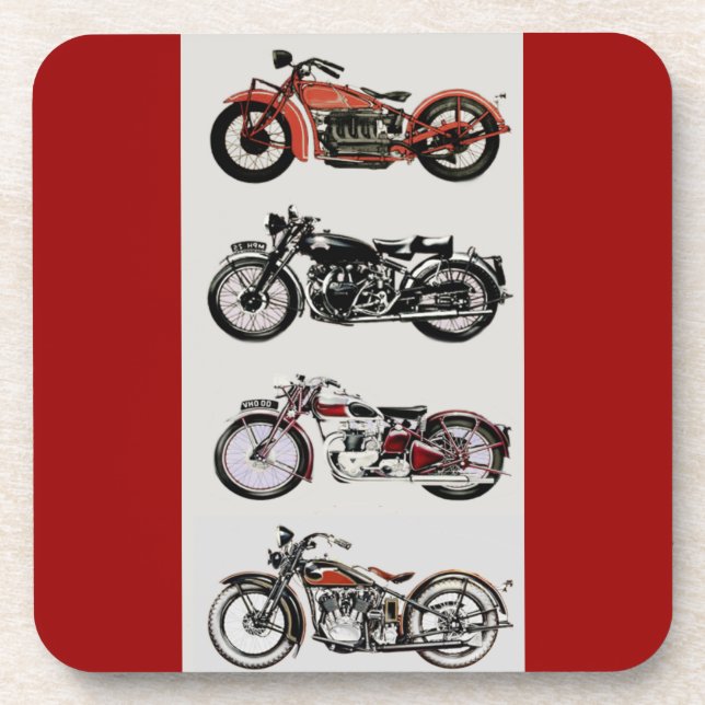 VINTAGE MOTORRÄDER GETRÄNKEUNTERSETZER (Vorderseite)