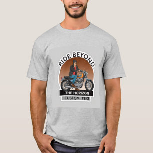 Vintage-Motorradfahrer T-Shirt