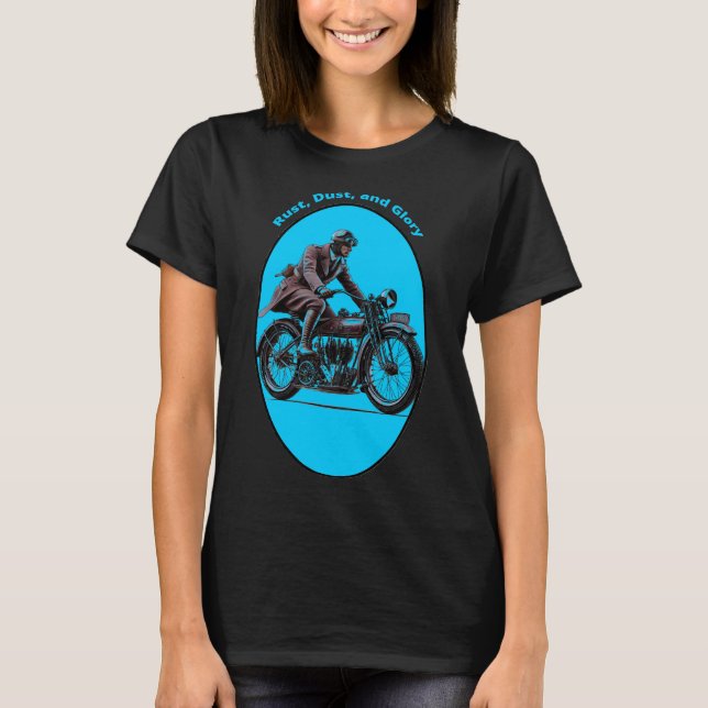 Vintage Motorradfahrer-Verschleißspindel URM T-Shirt (Vorderseite)