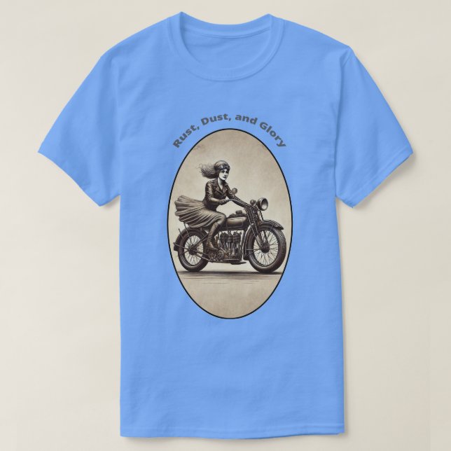 Vintage Motorradfahrerinnen mit Goggles URM T-Shirt (Design vorne)
