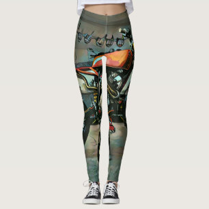 Vintage Motorradkunst Leggings