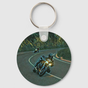 Vintage Motorradkunst Schlüsselanhänger