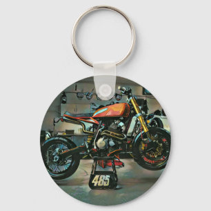 Vintage Motorradkunst Schlüsselanhänger