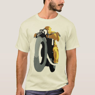 Vintage-Motorradrennfahrer T-Shirt