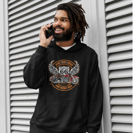 Vintage Motorradroute 66 Engel Wings individuell g Hoodie