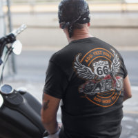 Vintage Motorradroute 66 Engel Wings individuell g