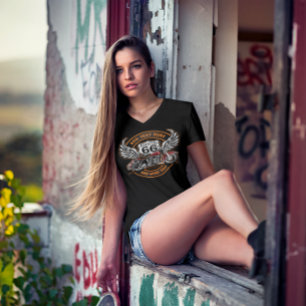 Vintage Motorradtour 66 Flüge Frauen T-Shirt