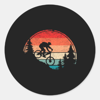 Vintage Mountain Bike Mtb Downhill Biking Cycling Runder Aufkleber
