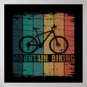 Vintage-Mountainbike-Fahren Poster