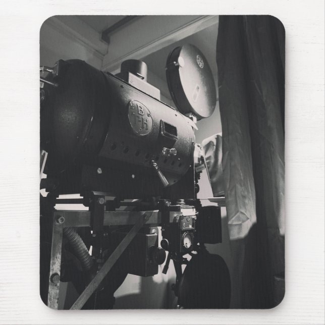 Vintage Movie Camera Photographic Print Mousepad (Vorne)