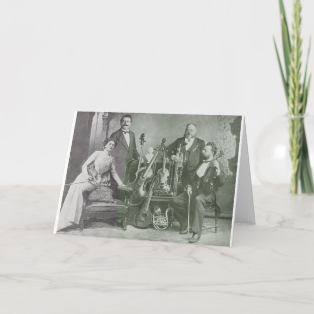 Vintage Mozart Symphony Club Foto Note Card Karte (Vorderseite)