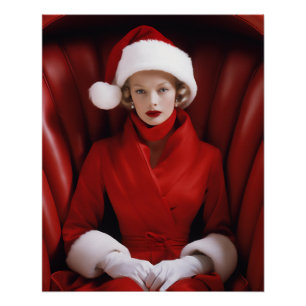 Vintage Mrs Claus Poster