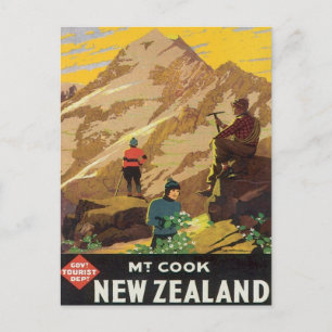 Vintage Mt.Cook Neuseeland Postkarte