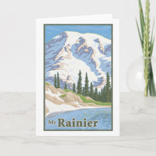 Vintage Mt. Rainier Greeting Card Karte