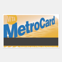 vintage MTA ticket image Rechteckiger Aufkleber