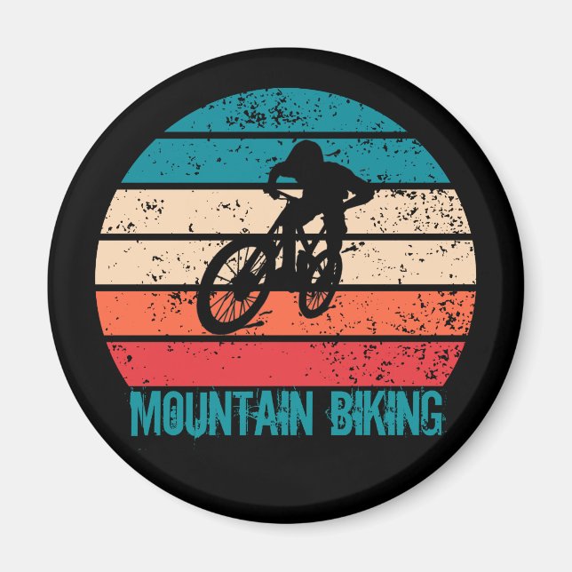 Vintage-MTB-Downhill-Mountainbiking Magnet (Vorne)