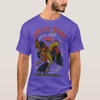 Vintage Muay Thai Tattoo Hahn T-Shirt