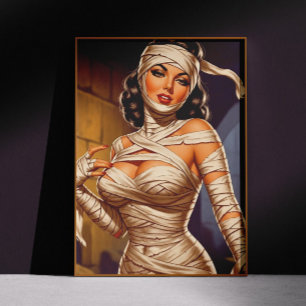 Vintage-Mumie Pin-up Poster