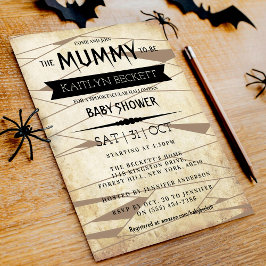 Vintage Mummy | Halloween-Kinderdusche Einladung