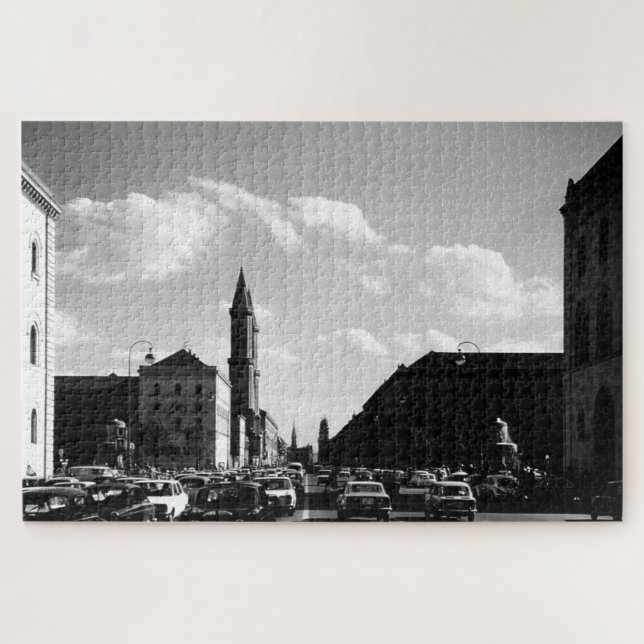 Vintage Münchner Ludwigstraße (Horizontal)