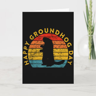 Vintage Murmeltiertag Sonnenuntergang Geschenke Fr Karte
