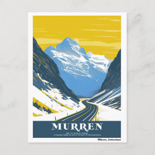 Vintage Murren, Schweiz Postkarte