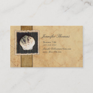 Vintage Muschel Visitenkarte