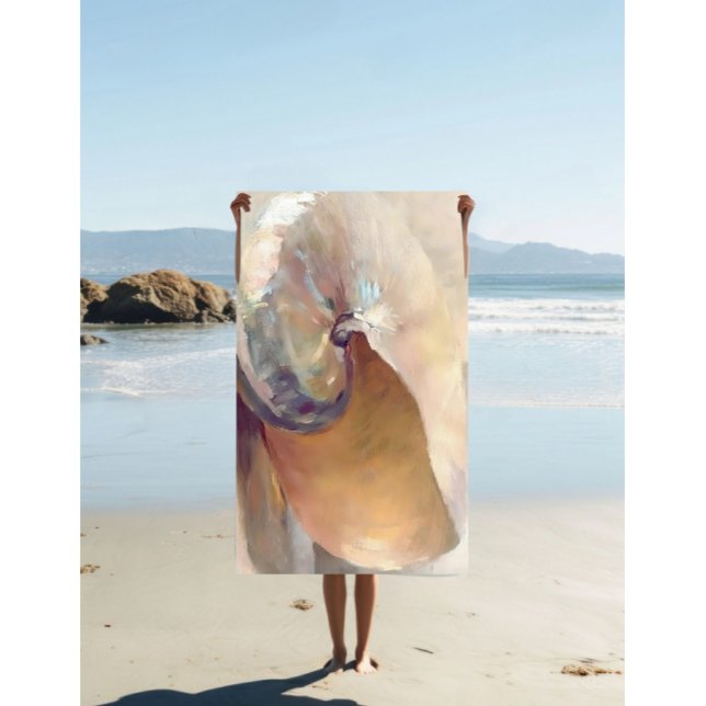 Vintage Muschelmalerei, Minimalistische Kunst, neu Strandtuch (Von Creator hochgeladen)