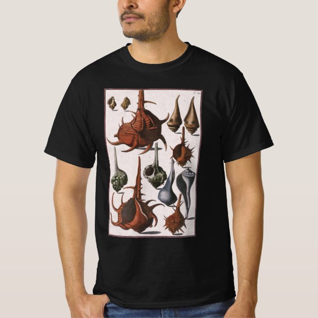 Vintage Muscheln, Meereslebewesen Muscheln T-Shirt (Vorderseite)