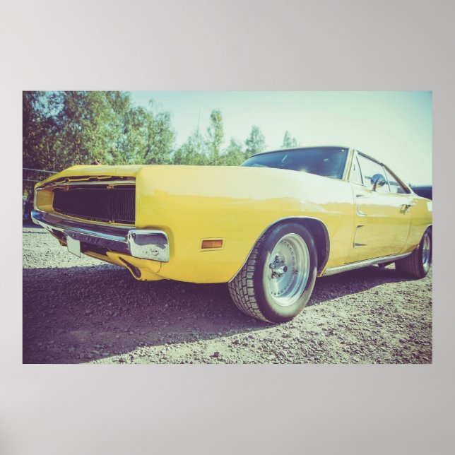 Vintage muscle car photo poster (Vorne)