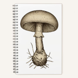 Vintage Mushrooms Notebook Notizbuch