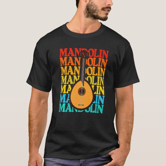 Vintage Music String Instrument Mandolin   T-Shirt (Vorderseite)