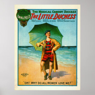 Vintage Musical Comedy Playbill 1906 Poster
