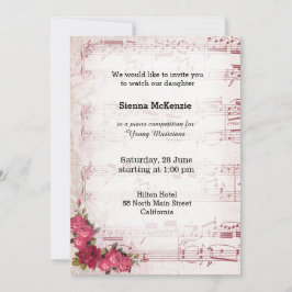 Vintage Musik Einladung