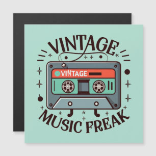 Vintage Musik Freak Magnetkarte