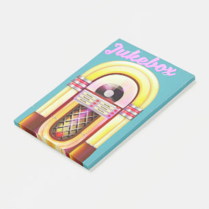 Vintage-Musik-Jukebox Post-it Klebezettel