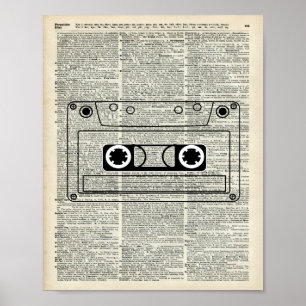 Vintage-Musik-Kassette Poster