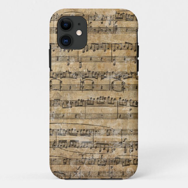 Vintage Musik-Kerbe Case-Mate iPhone Hülle (Rückseite)