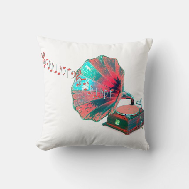 Vintage Musik Kissen (Vorderseite)