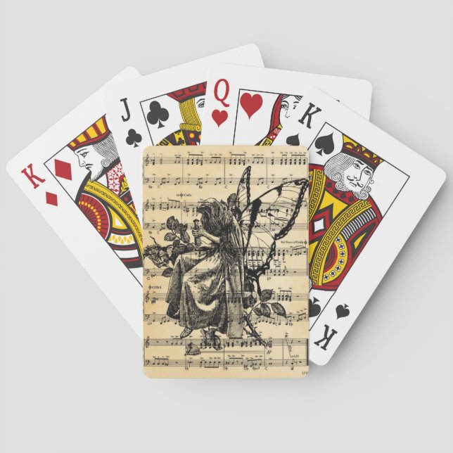 Vintage Musik Spielkarten (Rückseite)