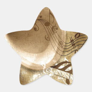 Vintage-Musik Stern-Aufkleber