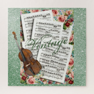 Vintage Musik und Blume