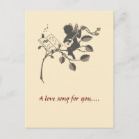 Vintage musikalische Engels-Silhouette