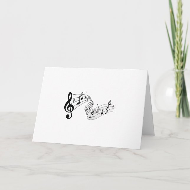 Vintage Musikdreifacher Clef Feiertagskarte (Vorderseite)