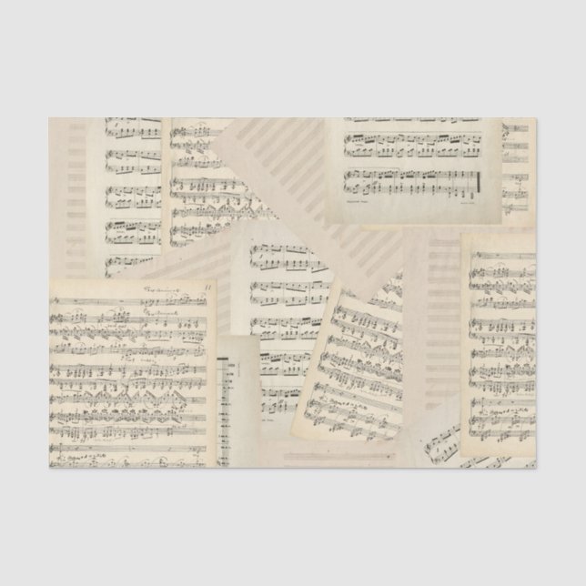 Vintage Musikkomposition Seidenpapier (Vorderseite)