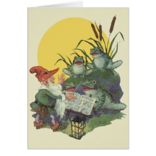 Vintage-Musikmagazin-Coverkunst, Etude-Froschchor