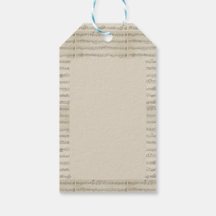 Vintage Musiknote Geschenkanhänger